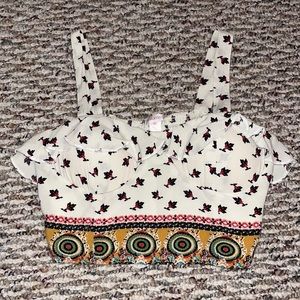 Floral Bustier Crop Top